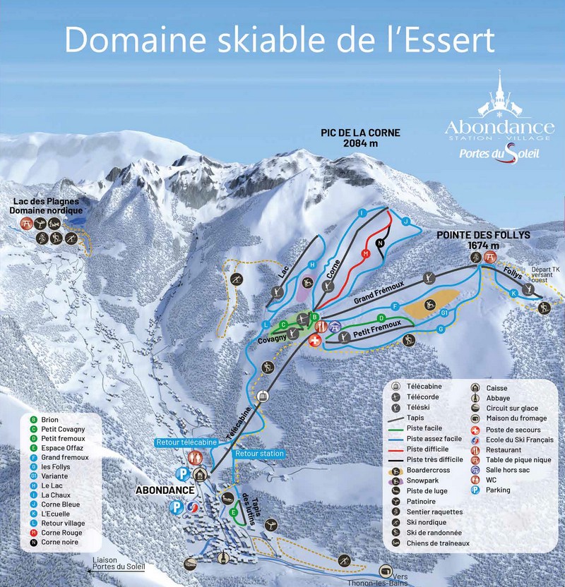 Plan des pistes - Abondance